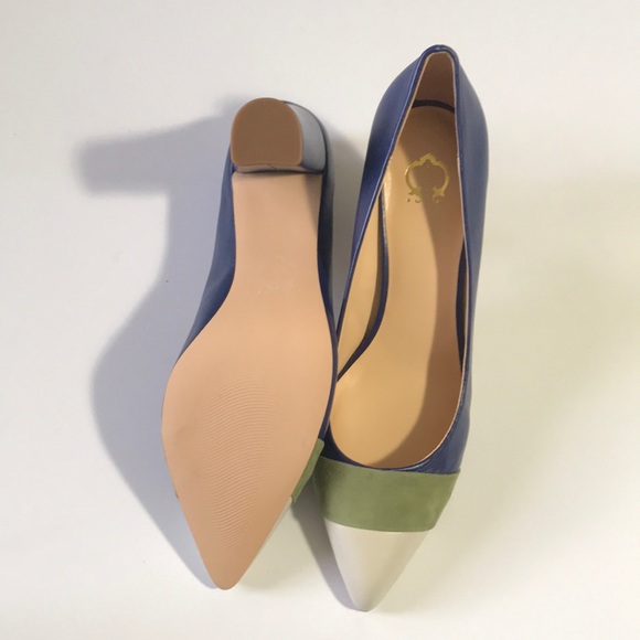 C Wonder Jillian Leather and Suede Pumps with Toe Detail - Picture 6 of 8